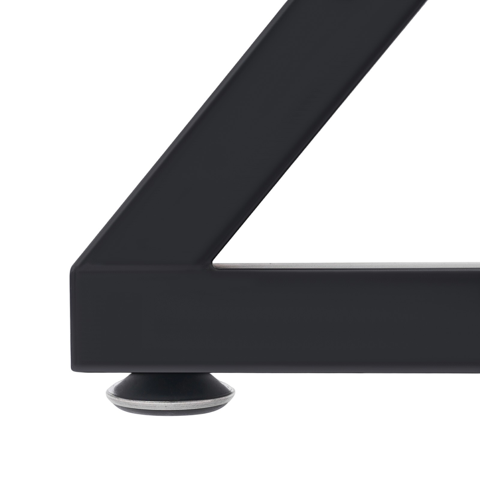 2PCS Bench Legs Z-Shaped Bench Legs with Backrest Bracket Bench Legs Black