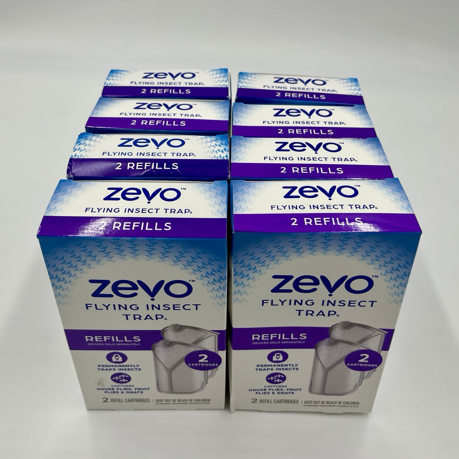 16 total Zevo flying insect trap refill cartridges - no device - easy to use