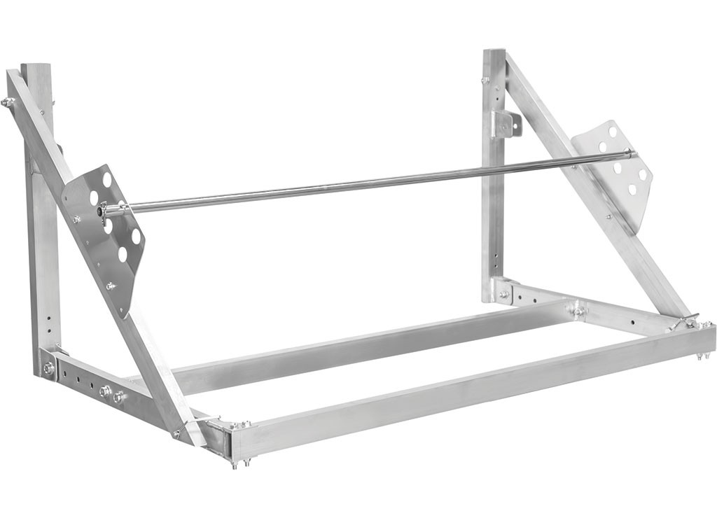 Extreme Max 5001.6458 Wall-Mount Aluminum Fold-Up Tire Rack - 4', Silver