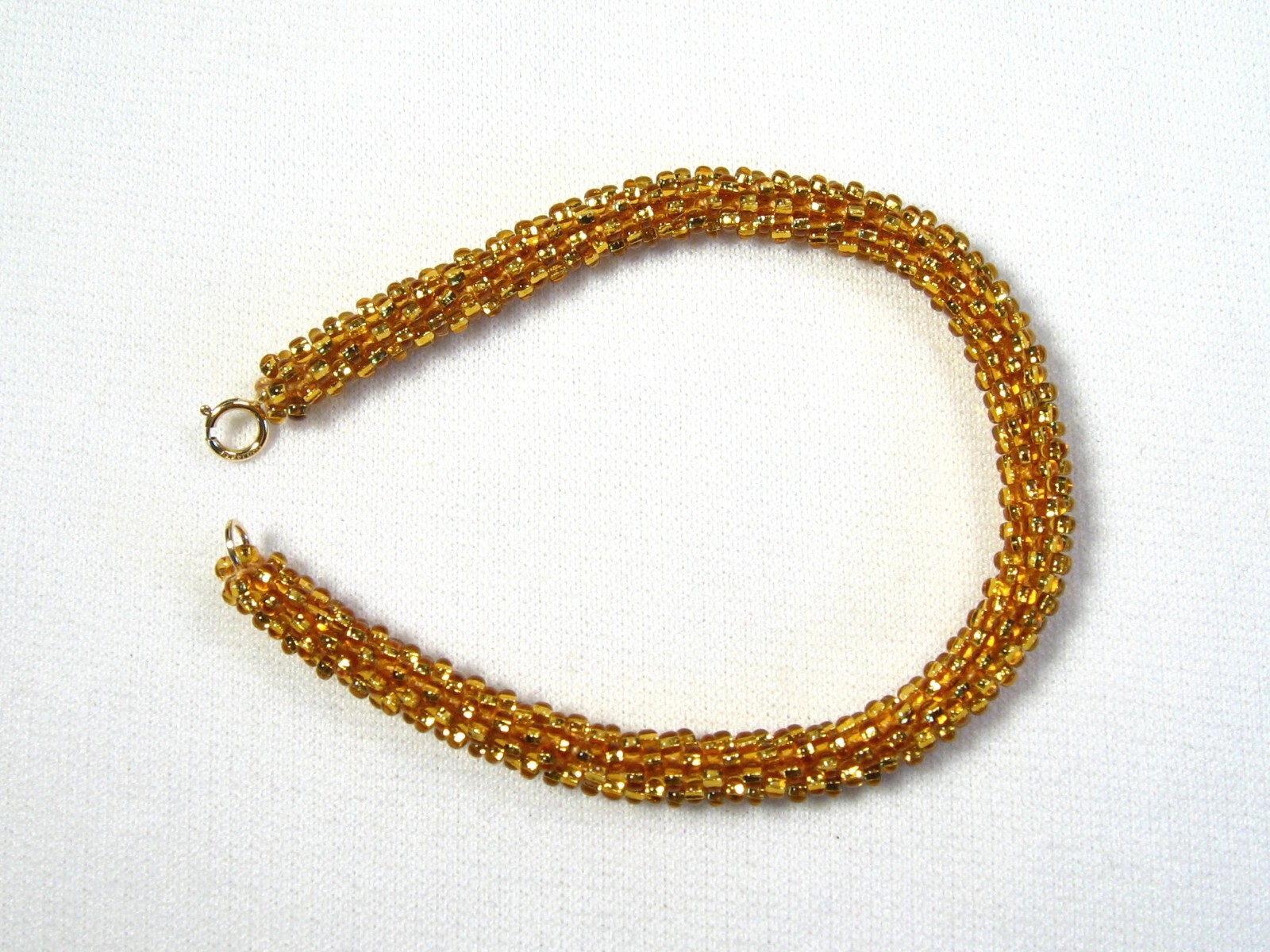 Lyn's Jewelry Gold Beaded Bracelet 7"
