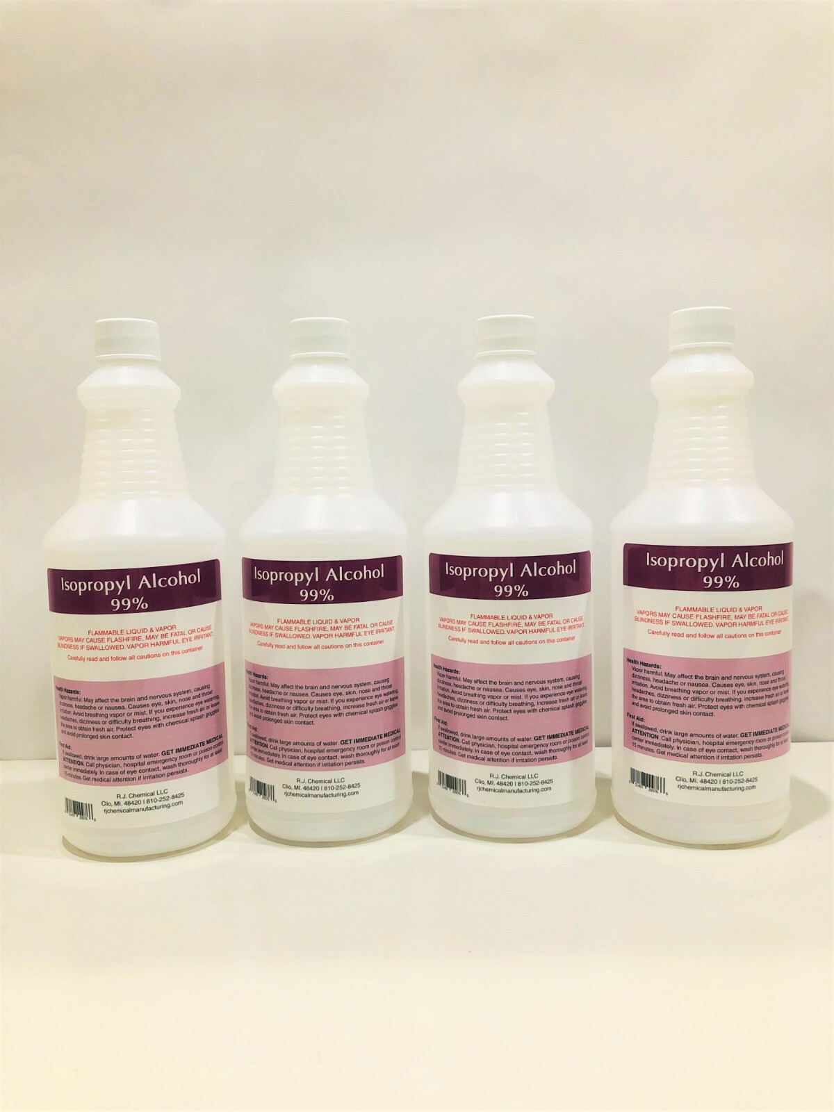 ISOPROPYL ALCOHOL 99% -NO IMPURITIES- PACKED IN 4 -32 OZ BTLS