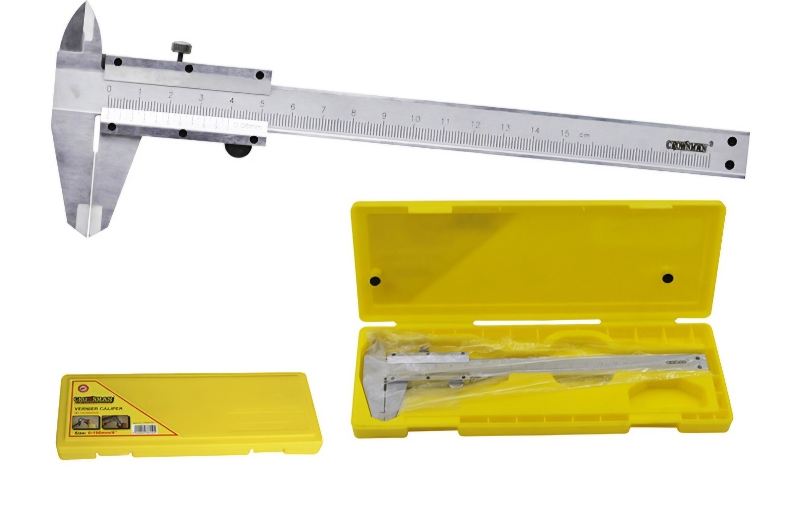Crownman Carbon Steel Vernier Calipers, 8"