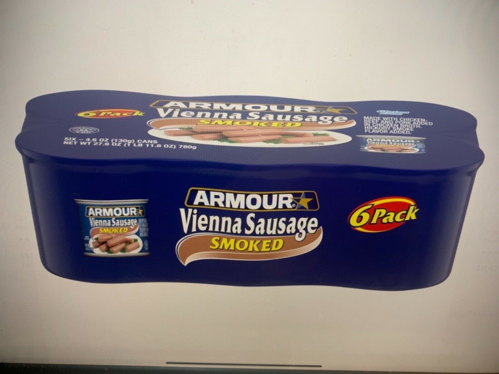 ARMOUR VIENNA SAUSAGE MEAT SMOKED FLAVOR 4.6 OZ CAN (12 CT) HOT DEAL