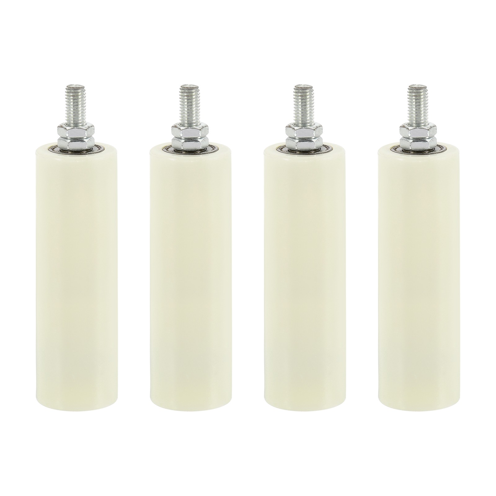 2Set Slide Gate Guide Roller 5.9" Adjustable Nylon Rollers, White