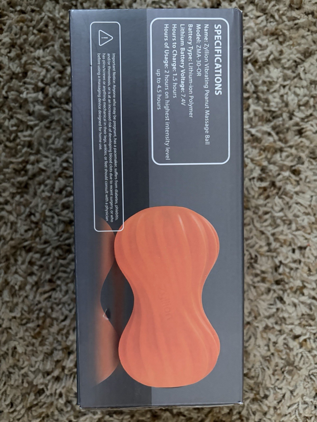 Zillion Vibrating Peanut Massage Ball