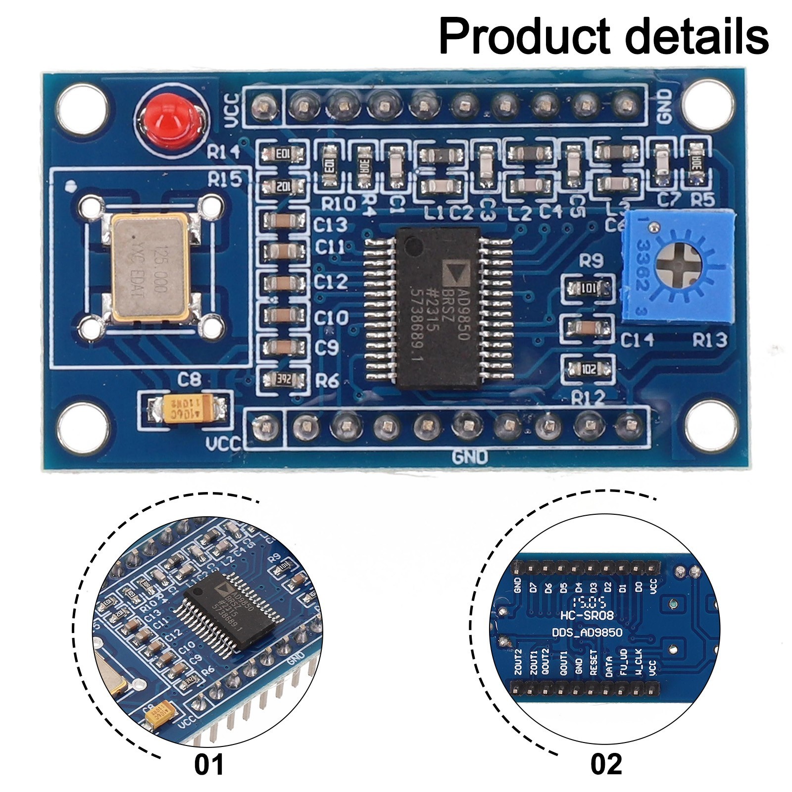 AD9850 Development Board Module Create 2 Sine Waves and 2 Square Waves