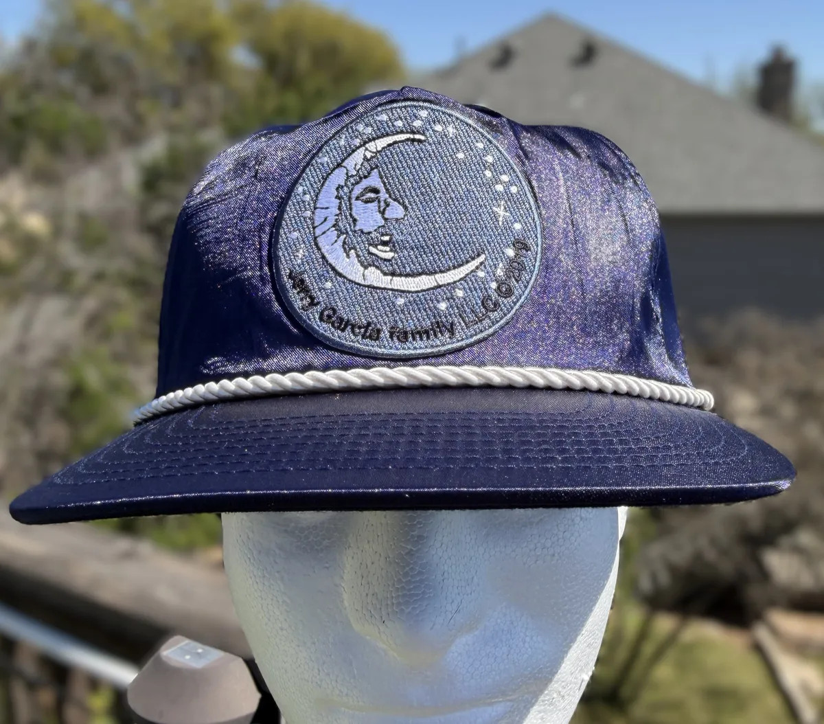 Grateful Dead Satin Snapback: "Blue Moon Jerry"