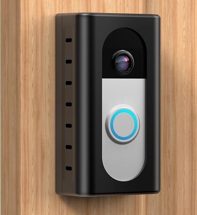 KIMILAR 2024 Upgrade No Drill Adhesive Video Doorbell Mount Blink/Ring Black NEW