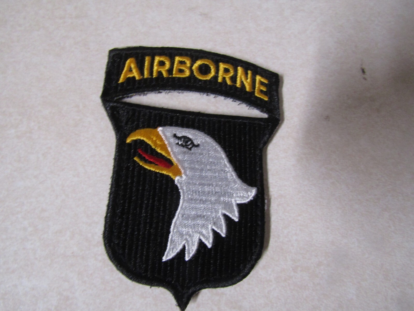MILITARY PATCH US ARMY HOOK AND LOOP 101ST AIRBORNE DIVISION WITH TAB COLORED