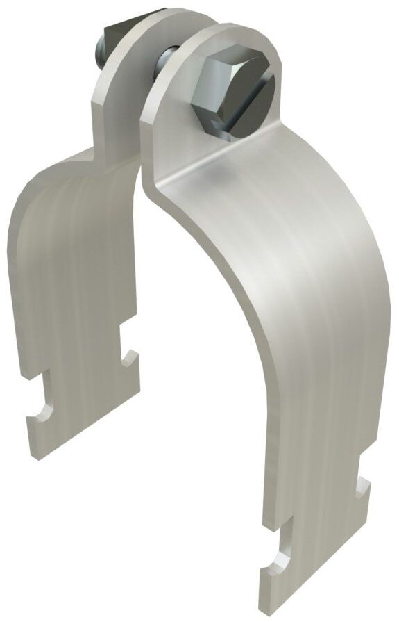 Unistrut P1115-AL, 1-1/2", Aluminum, Pipe/Rigid Conduit to Strut Clamp, 1pc