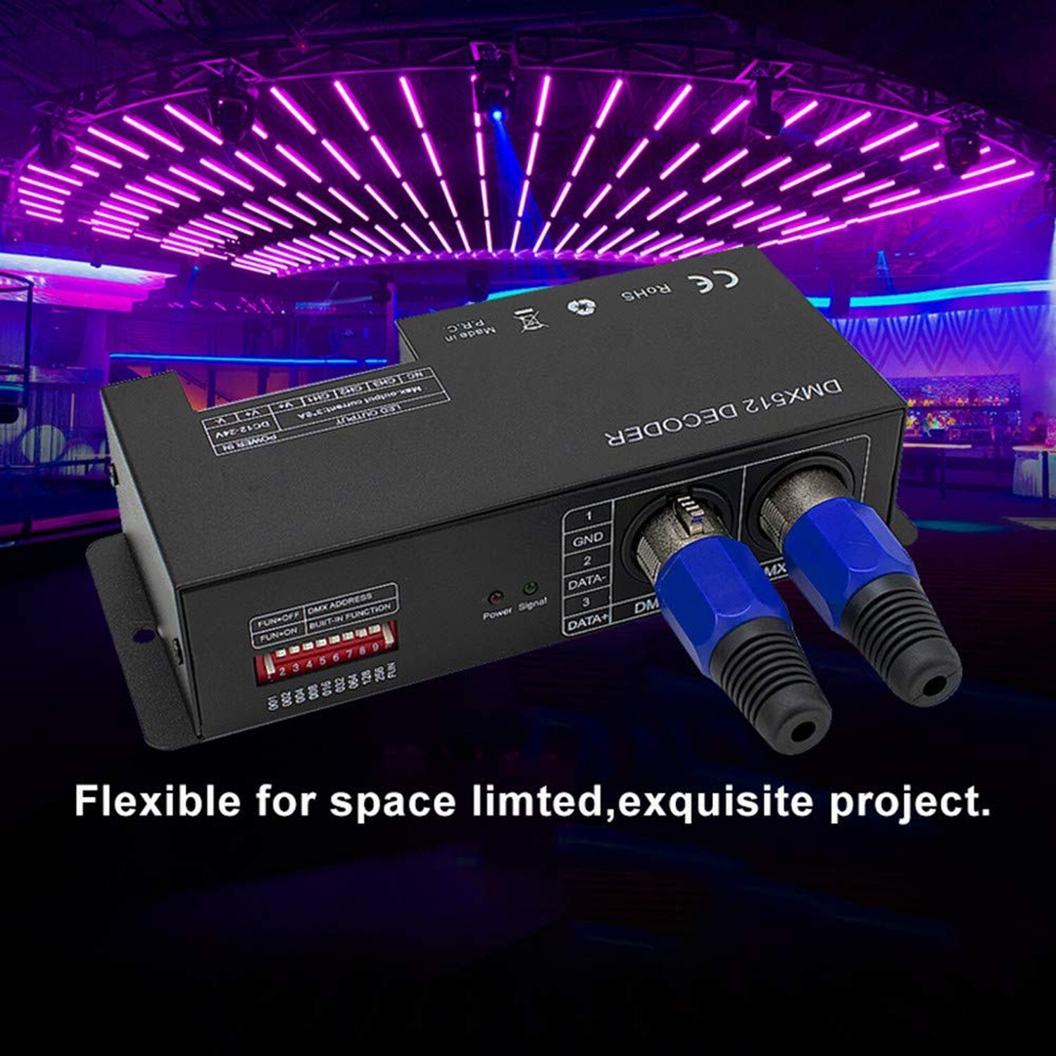 High Power 3 Channel 8A/CH Dmx Led Controller Led DMX 512 Decoder Dimmer Driv...
