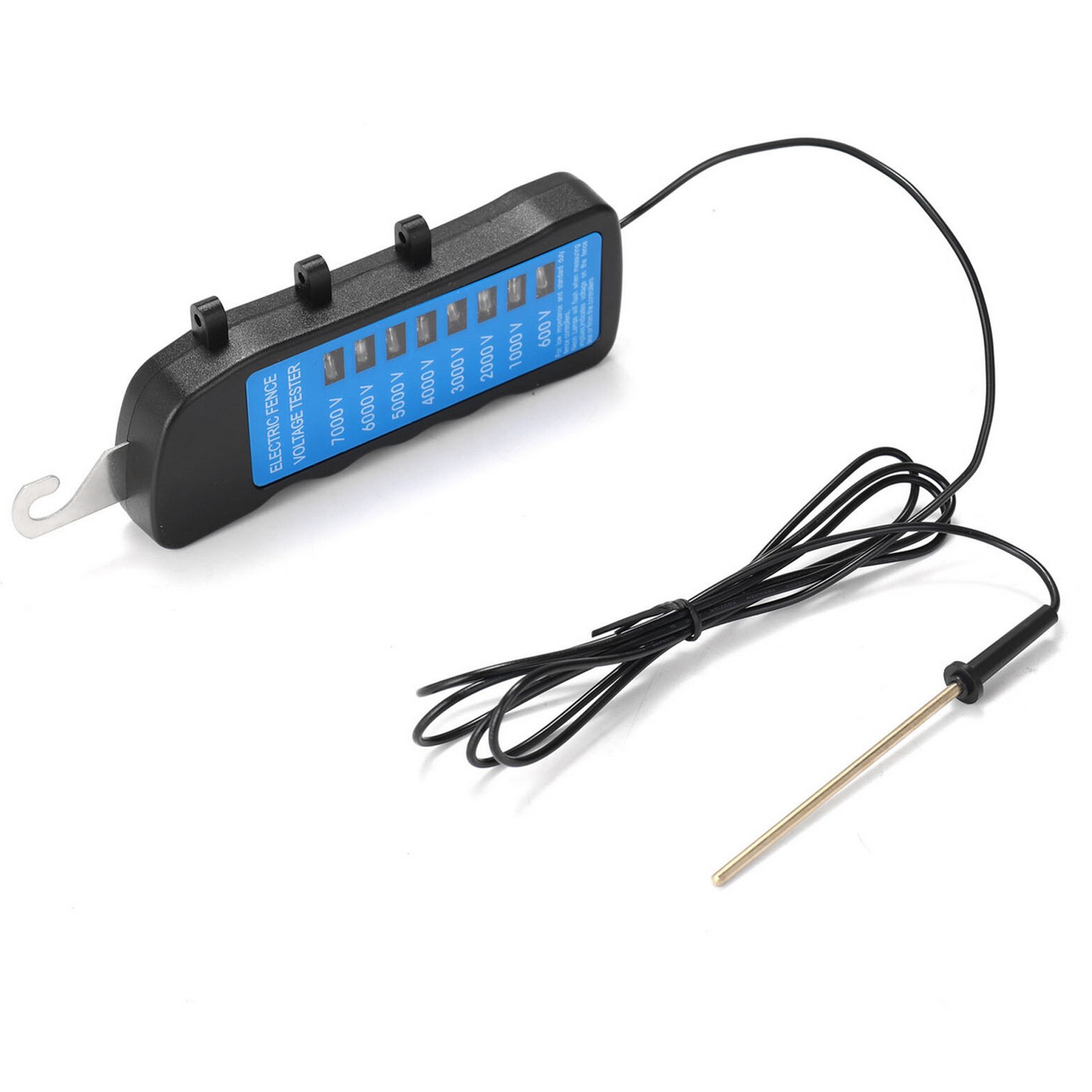 600V-7KV Garden Electric Fence Tester 8 Indicator Light Digital Voltmeter Tool