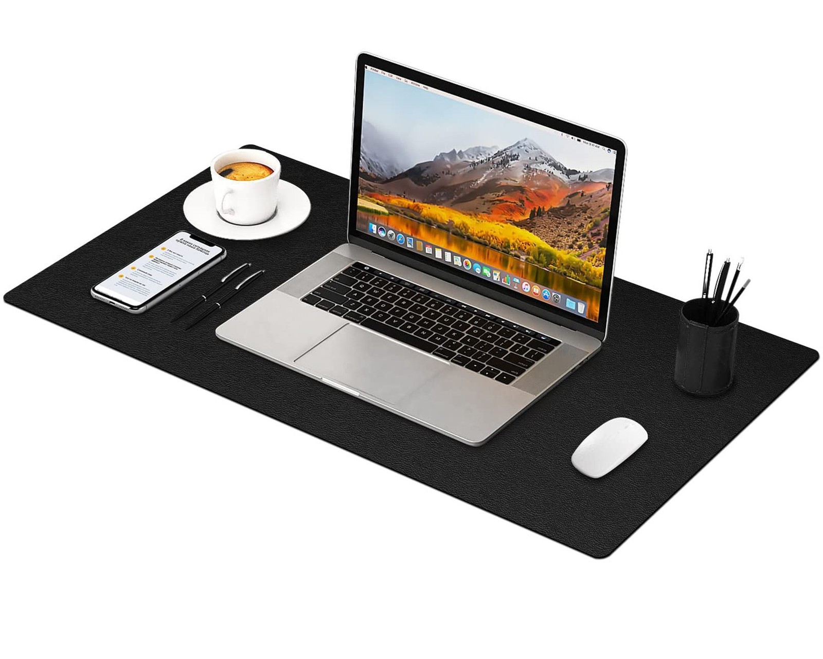 RostiKong Desk Mat - Dual Use Office Desk Pad PU Leather Blotter Protector Co...
