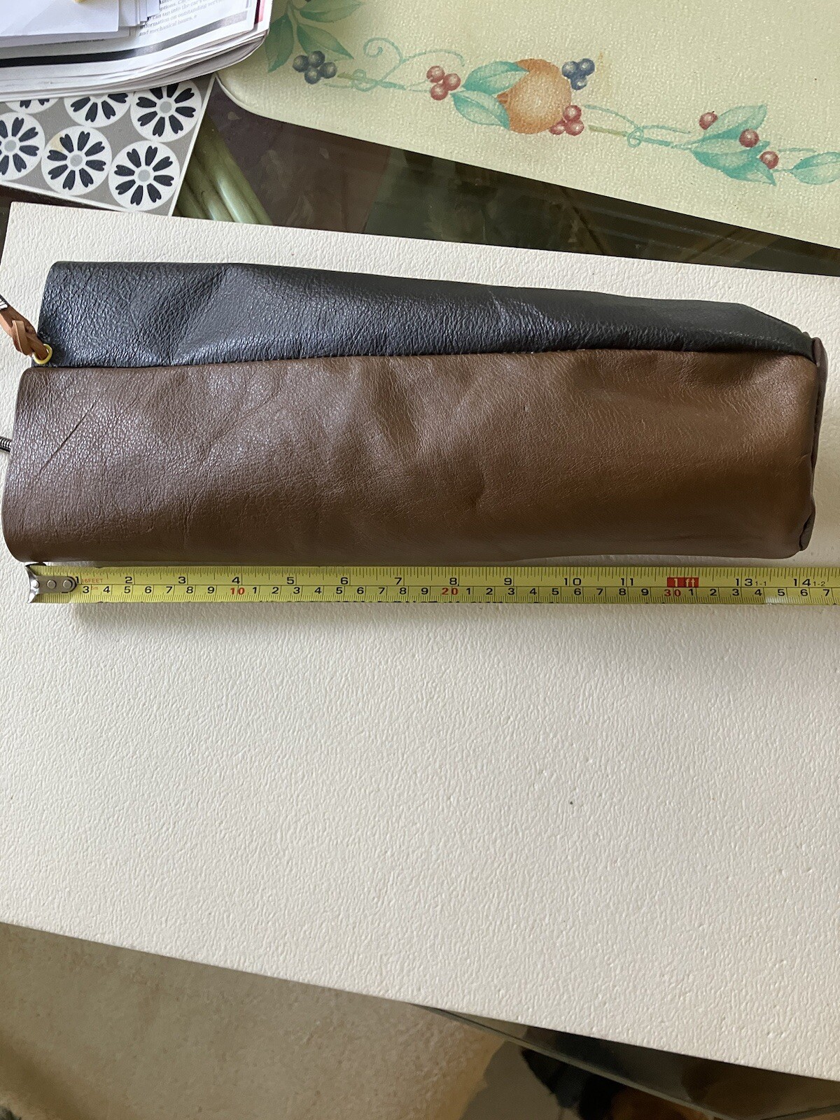 leather wine carrier bag
