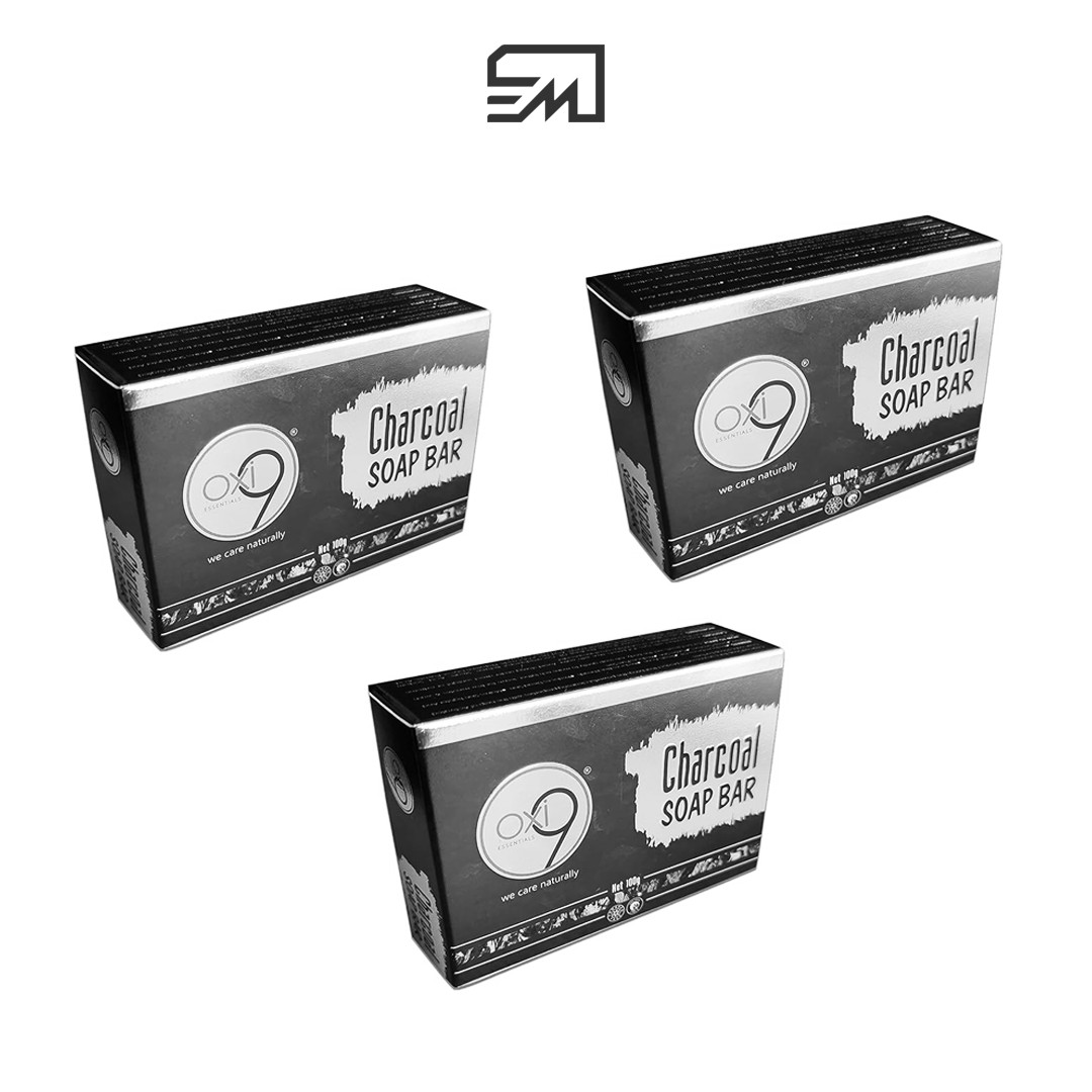3 ACTIVATED CHARCOAL Soap Bar - Reduce Oil, Blackheads, Dead Skin, Treats Acne