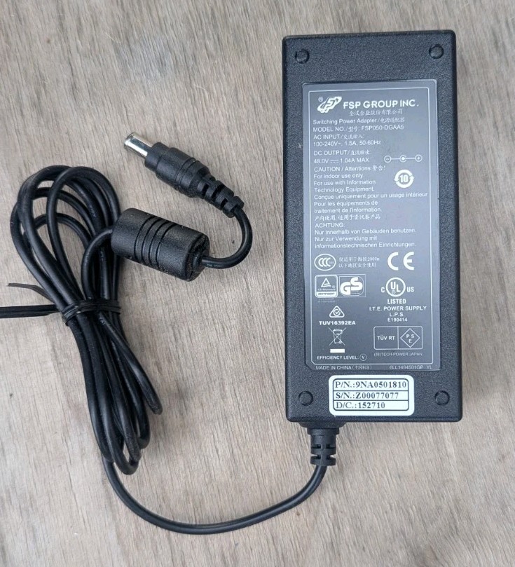 Original 48V 1.04A AC/DC Adapter Model FSP050-DGAA5 (OPEN BOX)