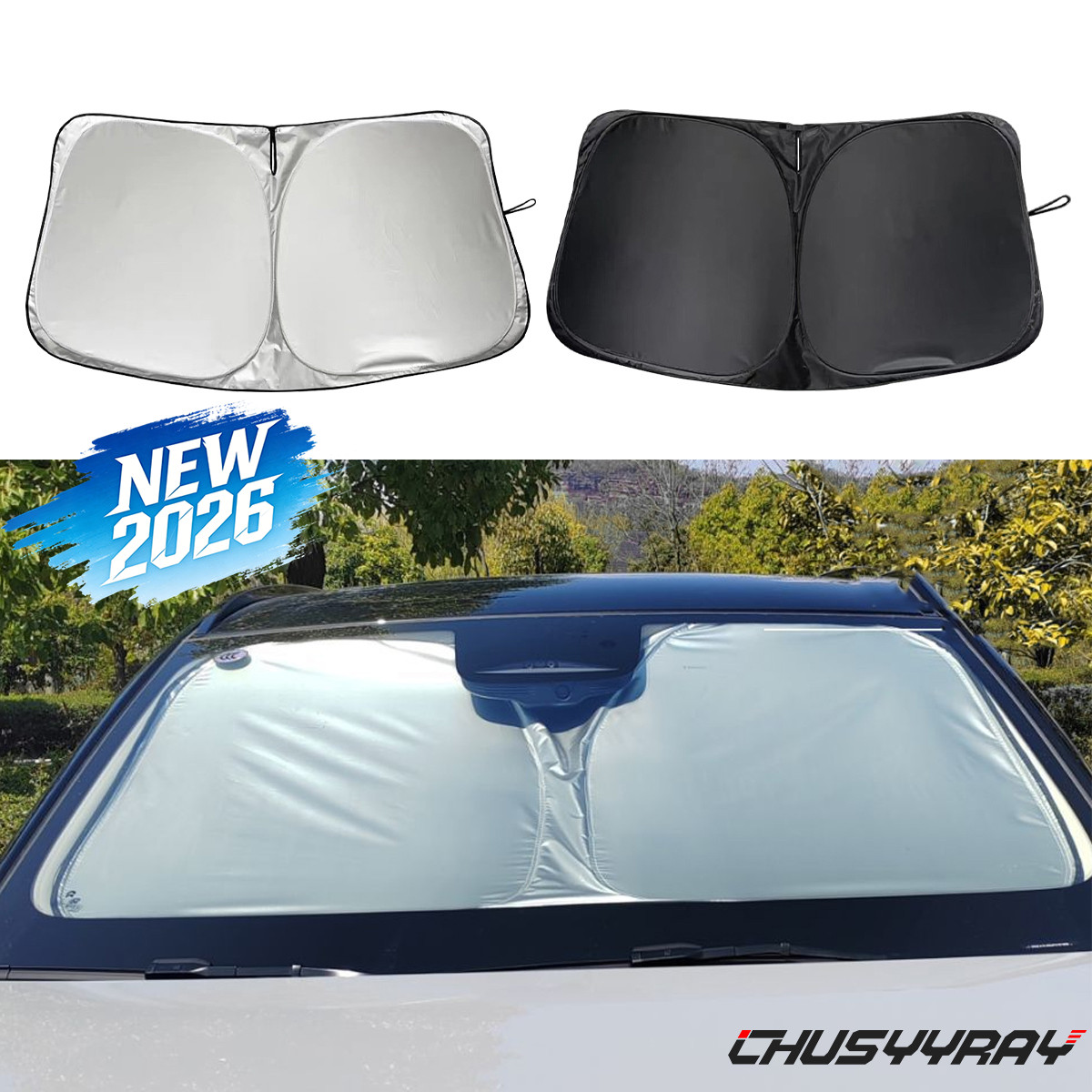 Foldable Windshield Sun Shade Visor UV Block Shield Cover FOR Ford F250 2017