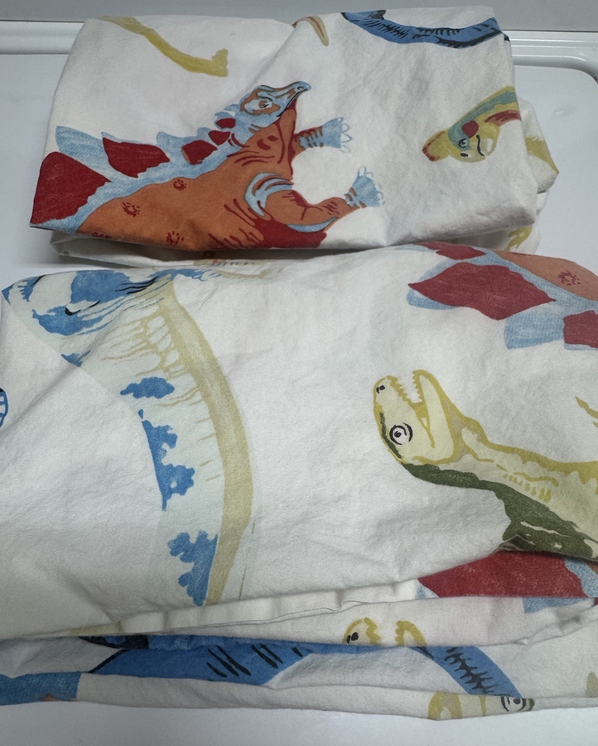 Dinosaur Pillowcases Standard Size  Set Of 2 Pottery Barn Kids. Clean!