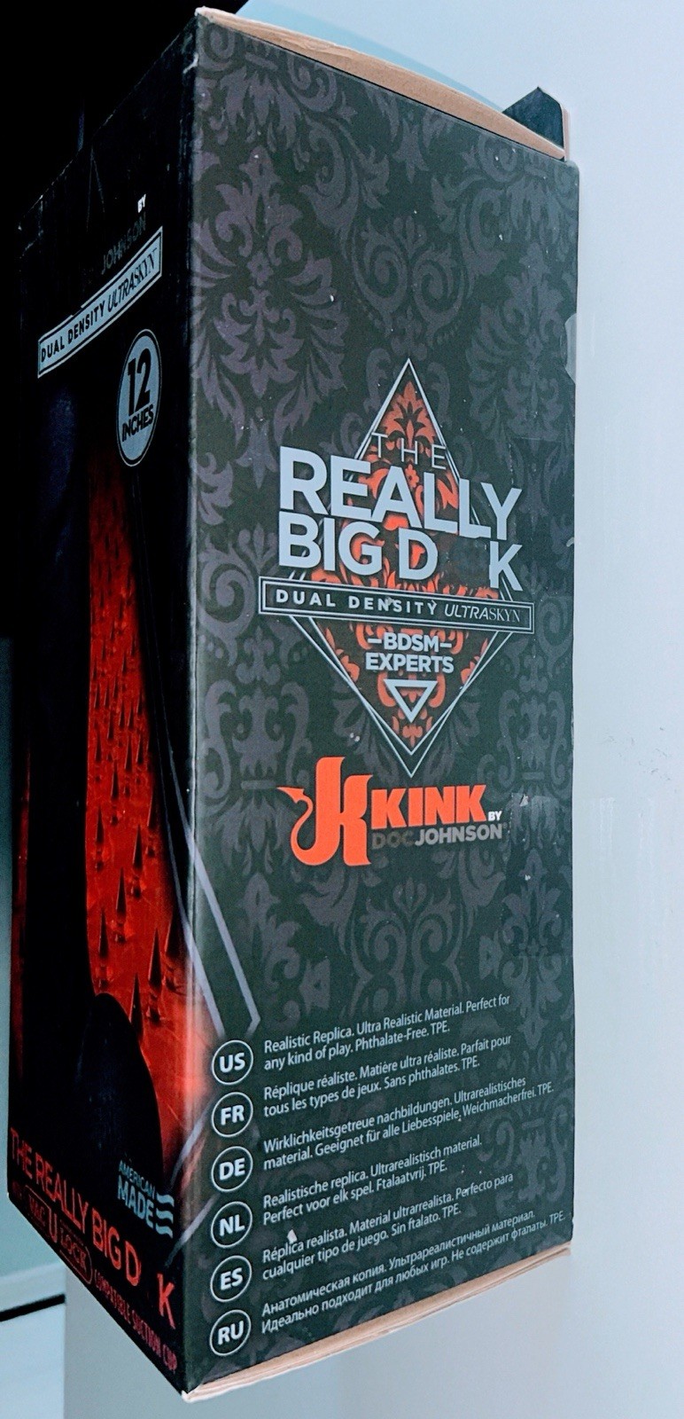 Kink By Doc Johnson Dual Density UltraSkyn 12 in The Really Big D*ck Suction Cup
