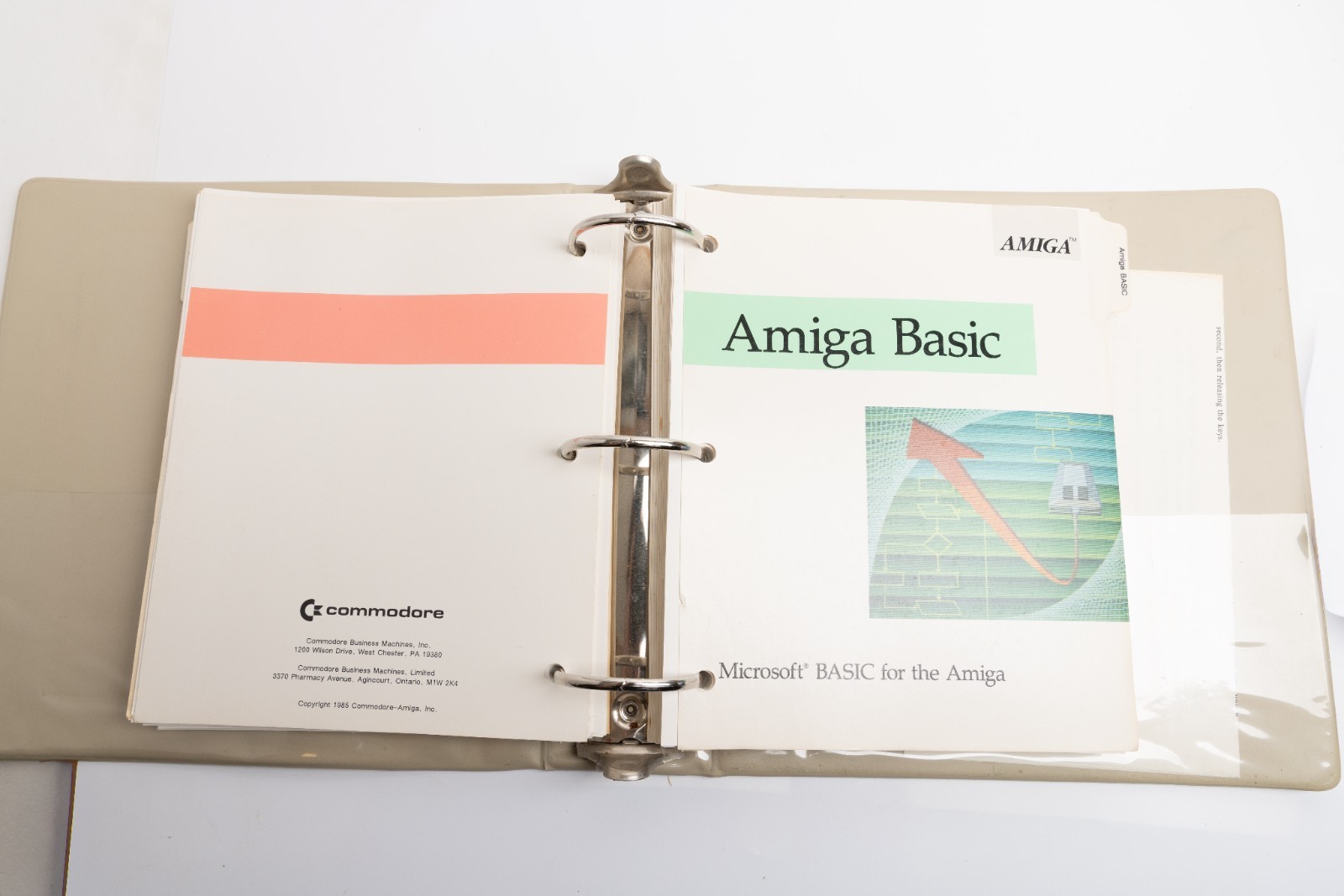 Vintage Commodore Amiga User Guides Binder No Discs