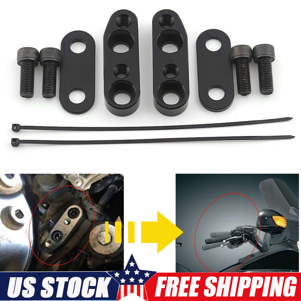 For Honda Goldwing GL1800 1800 01-17 Black Motorcycle Handlebar Risers Adapter