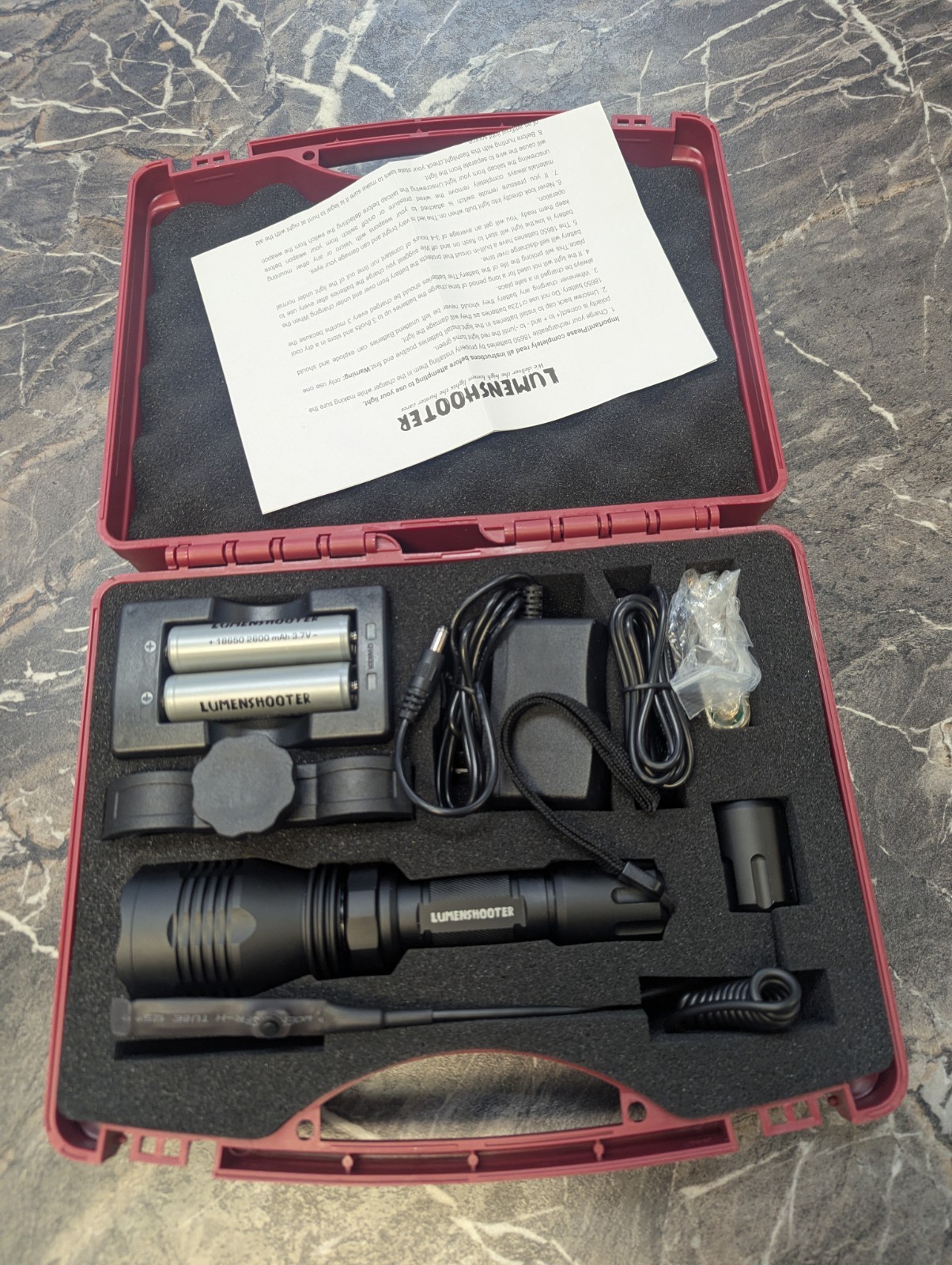 Lumenshooter Tactical Shotgun M-LOK Light Complete Kit, White, Red and Green led