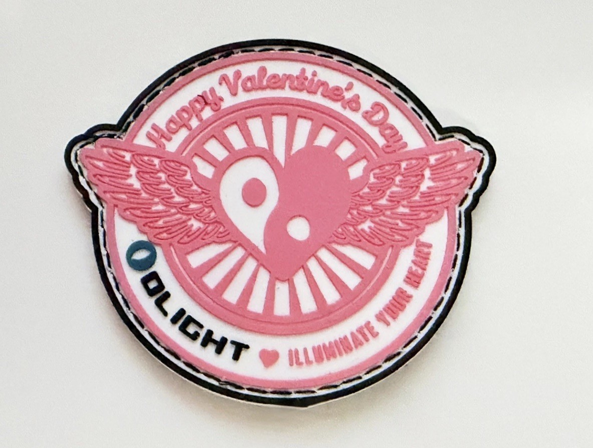 Olight Happy Valentines Day Patch • Hook & Loop • Swag • Pink • Limited • New