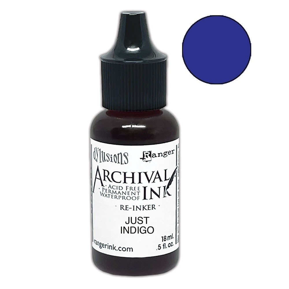 Dyan Reaveley Dylusions Archival Reinkers-Just Indigo - 3 Pack