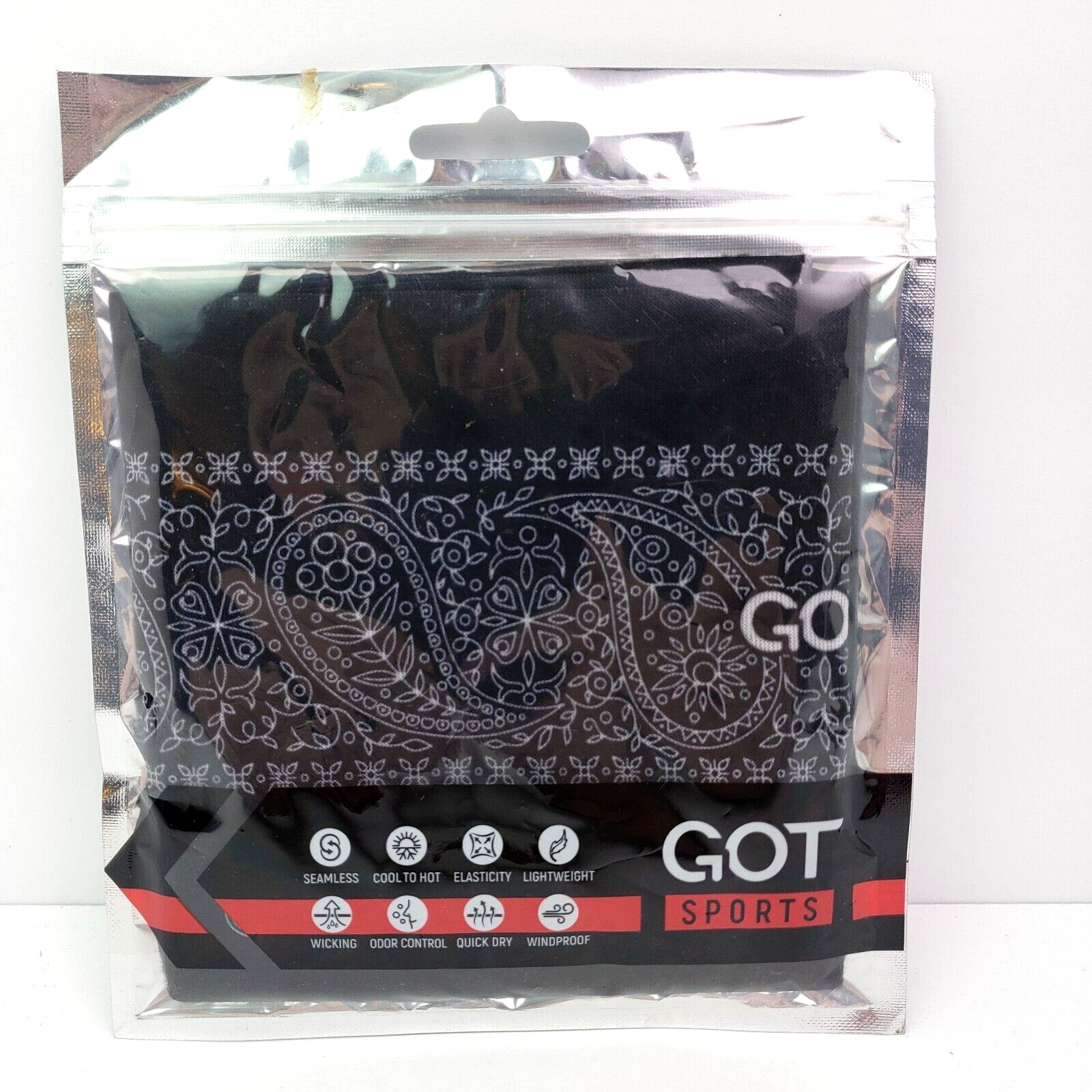 GOT Sports Black Paisley Multifunction 16 Ways Wear Tube Bandana Gaiter Headwear