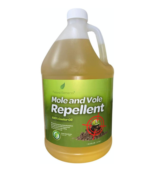 Mole and Vole Repellent | 100% Castor Oil | Pet Safe and Non Toxic | Food Grade
