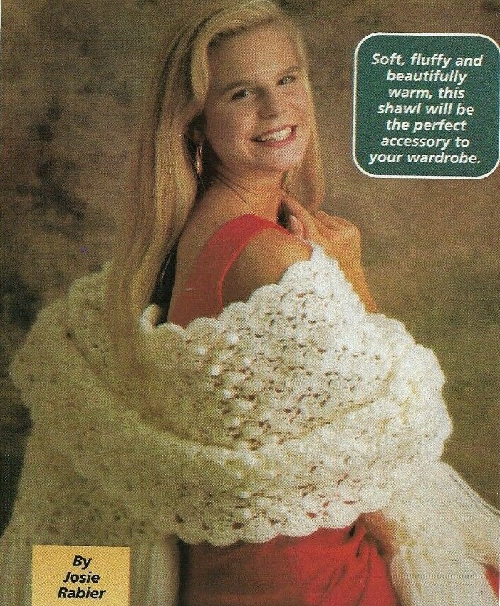 CRYSTAL ELEGANCE SHAWL WRAP WOMEN'S DIGEST SIZE CROCHET PATTERN INSTRUCTIONS