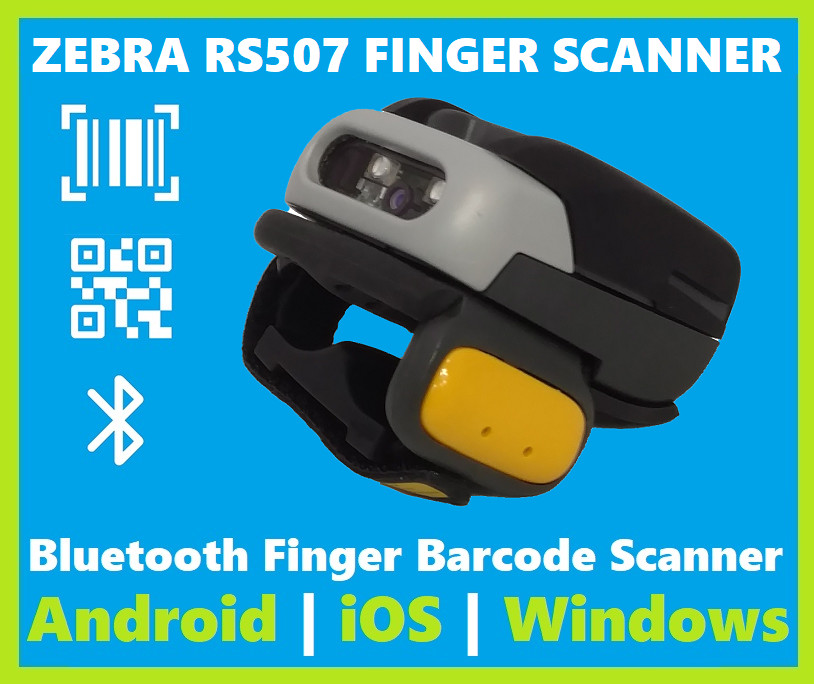 ✅Zebra RS507 Rugged Wireless Bluetooth Finger Barcode Scanner 2D/1D/QR Code!🔥⭐