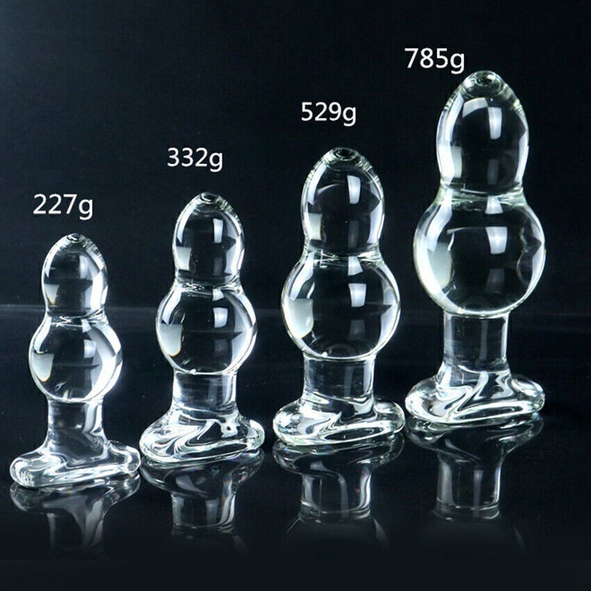 Big Crystal Glass Butt Plug Dilatador Anal Glass Dildo Balls Large Women Men Toy