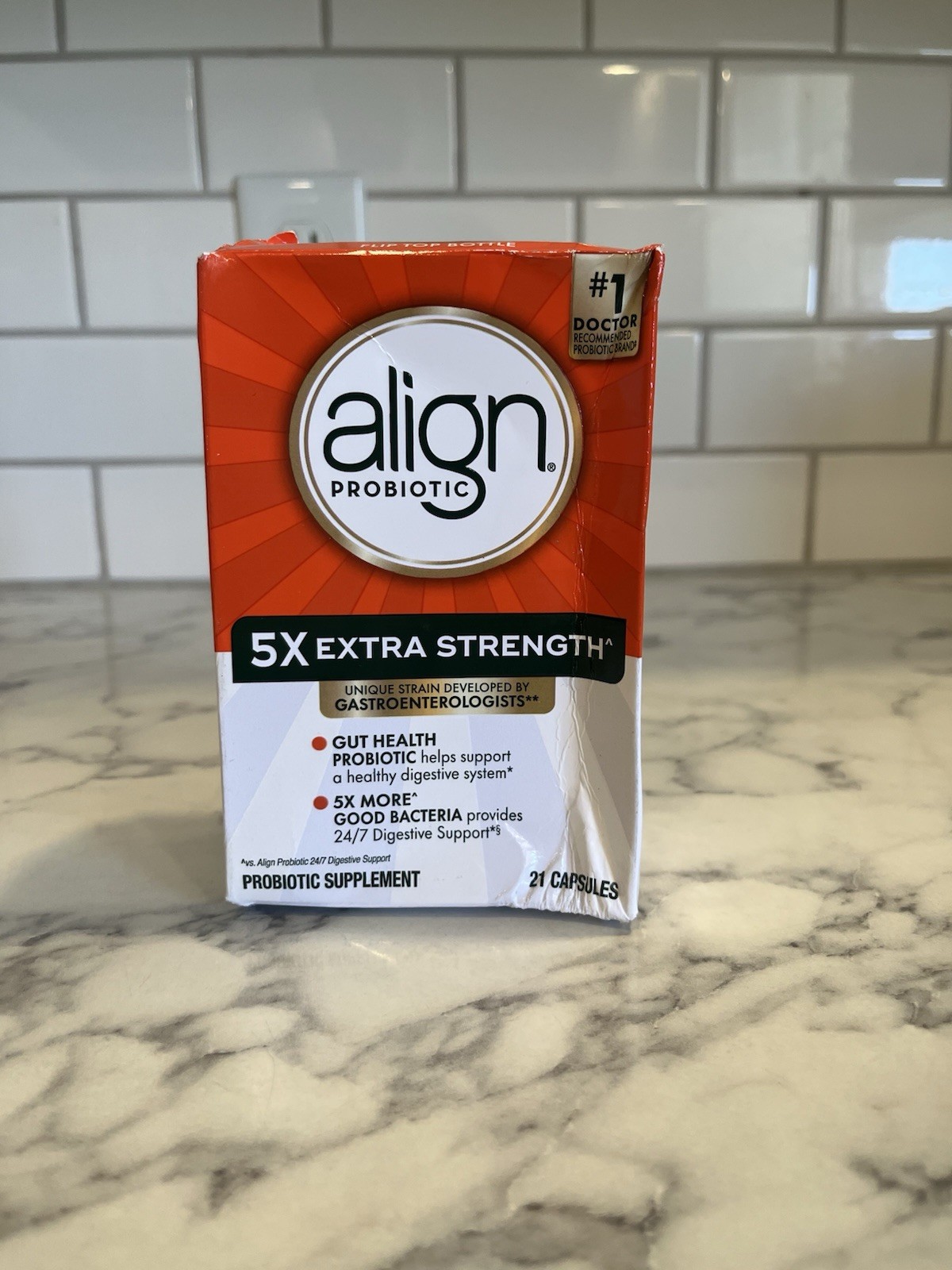Align 5x Extra Strength Probiotic Supplement Capsules Exp 7/2028 READ!