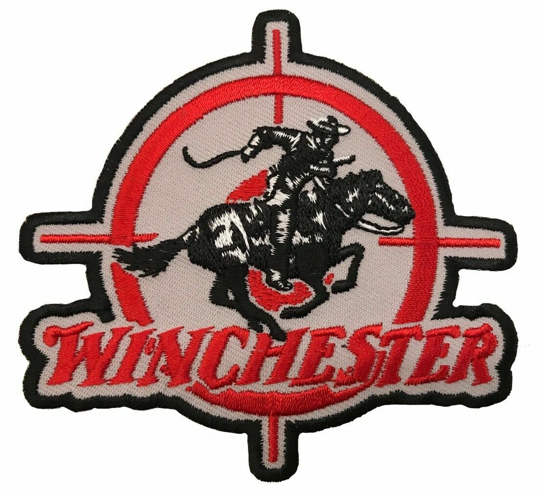 Winchester Woven Patch, Iron on, Rifles, Badges, Guns, Hunters (3.5 Inch)