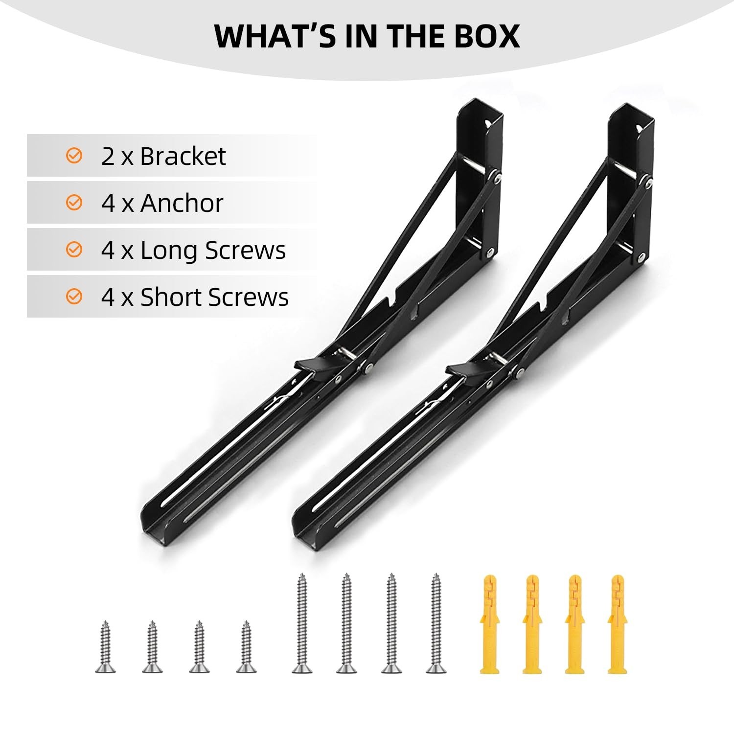 Folding Shelf Brackets 24 inch Foldable Shelf Bracket Heavy Duty Collapsible ...