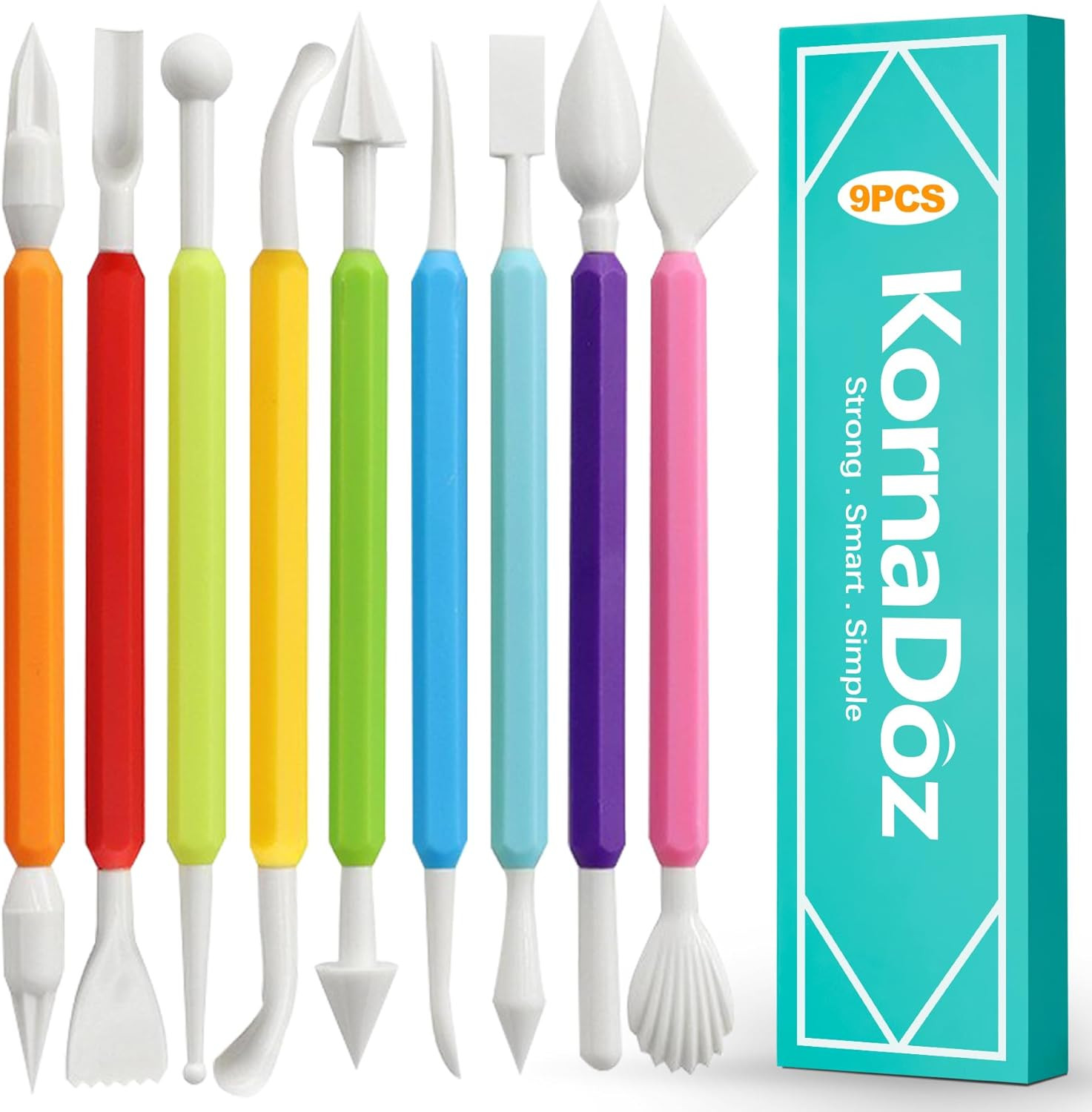 9 Pcs Double Head Clay Sculpting Tools Kit, Versatile for Pottery Carving, Ceram