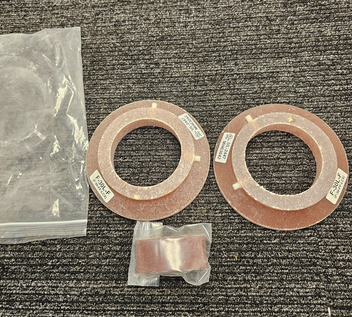 (QTY 2) F-30-FF-LCX Pipe Fiberglass Flanged Entry Fitting UL-2447 Replacement