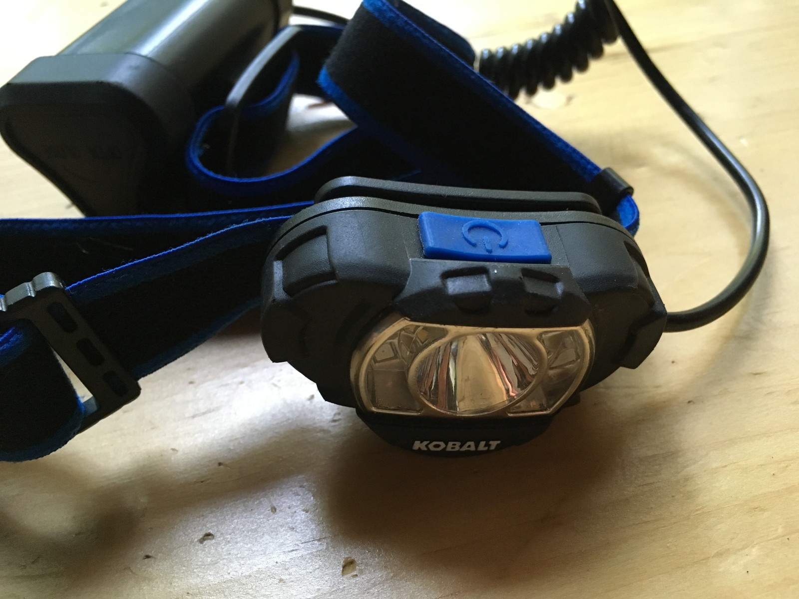 Kobalt 350 Lumen LED Headlamp 4 Modes Adjustable Strap Work Light Walking Black
