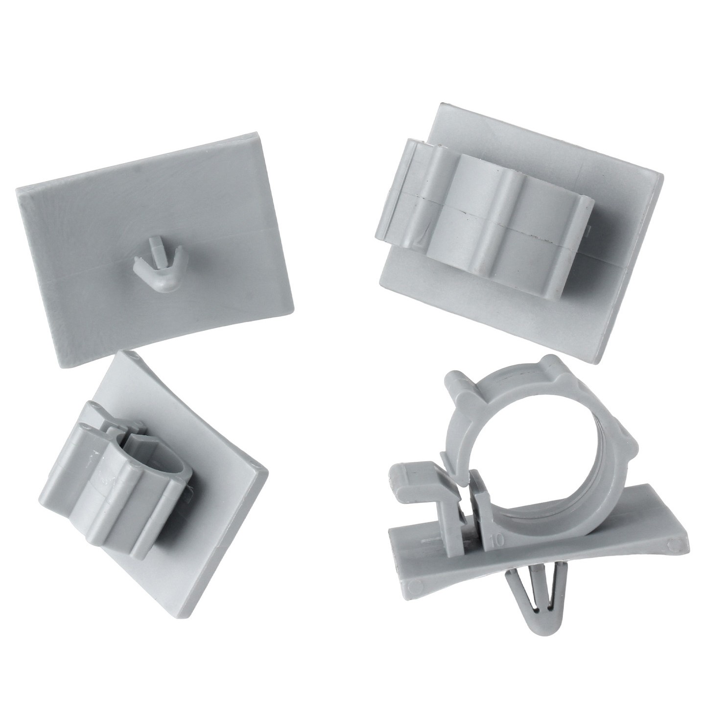 PTS Push-In Cable Clips 2-Way Adjustable PCB Mount Nylon Wire Clamps Holders
