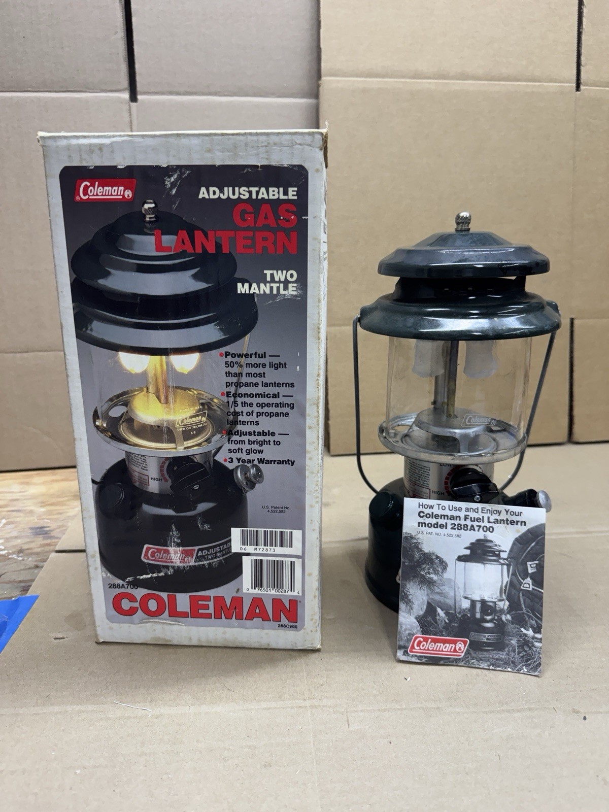 Coleman 1988 Vintage Adjustable Two-Mantle Lantern Model 288A700(6)