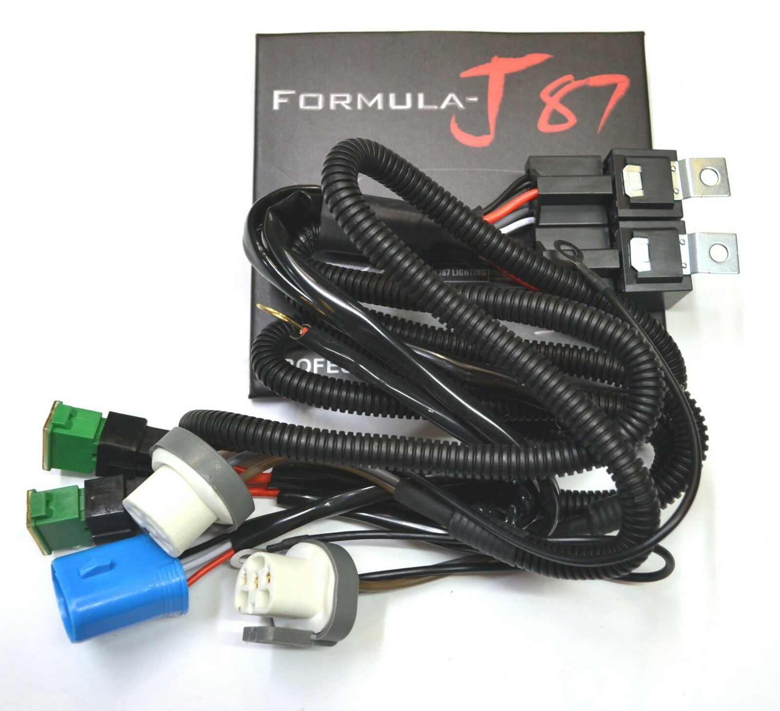 Relay Wire Harness 30A 9007 HB5 Head Light Replace Socket Connector Two Output