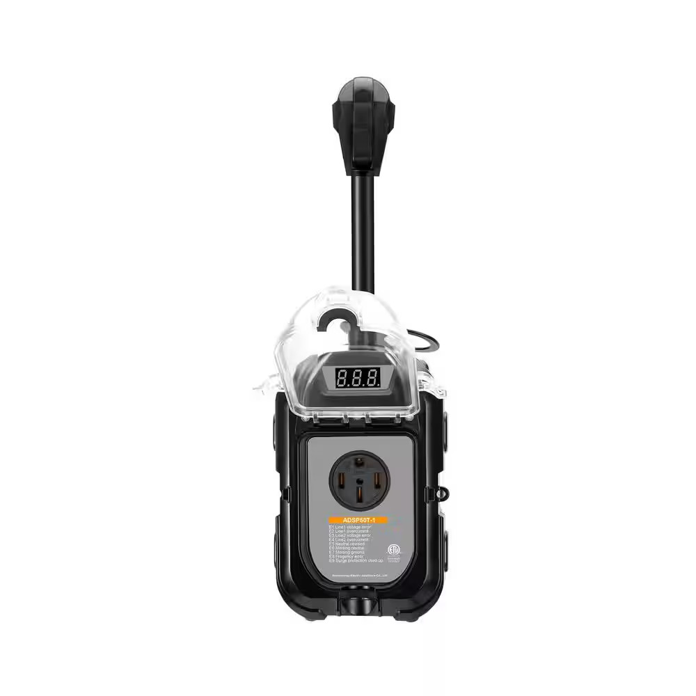 50A 1-Outlet EMS Surge Protector with Time Delay