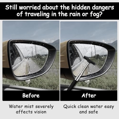 1 Pcs Car Window Mini Squeegee Retractable Auto Glass Squeegee Car Rearview