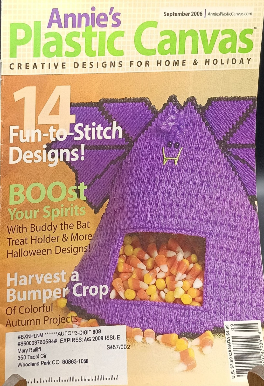 Annies Plastic Canvas Magazine September 2006 14 Fun-To-Stitch Designs