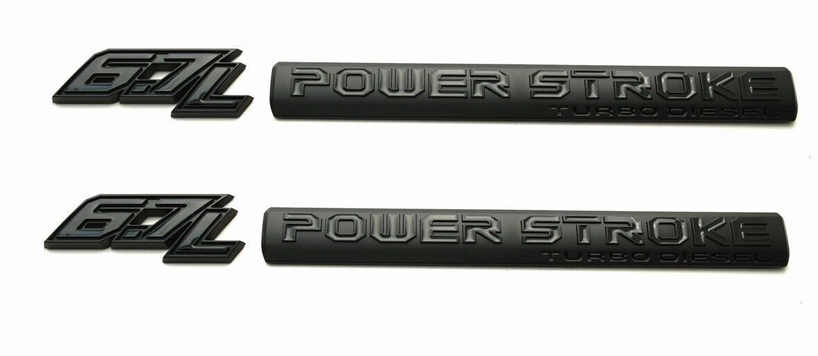 Black Side Door 6.7L Power-Stroke Badges Set of 4 Fit for F250F350