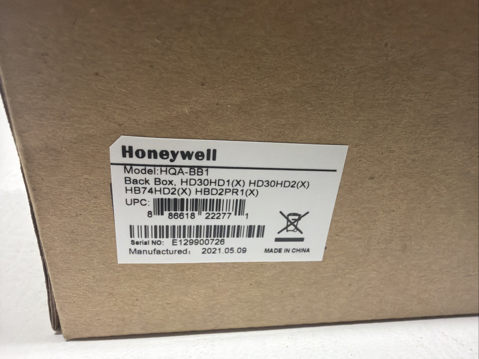 NEW Honeywell HQA-BB1 Junction Box