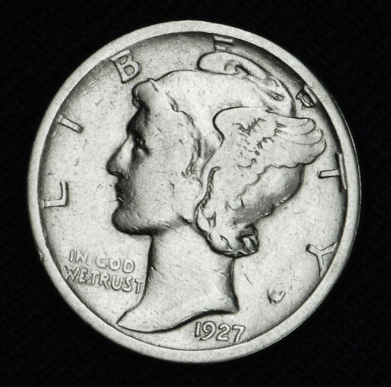 1927-s Mercury Head  Dime.   Better Grade.   (Inventory A)
