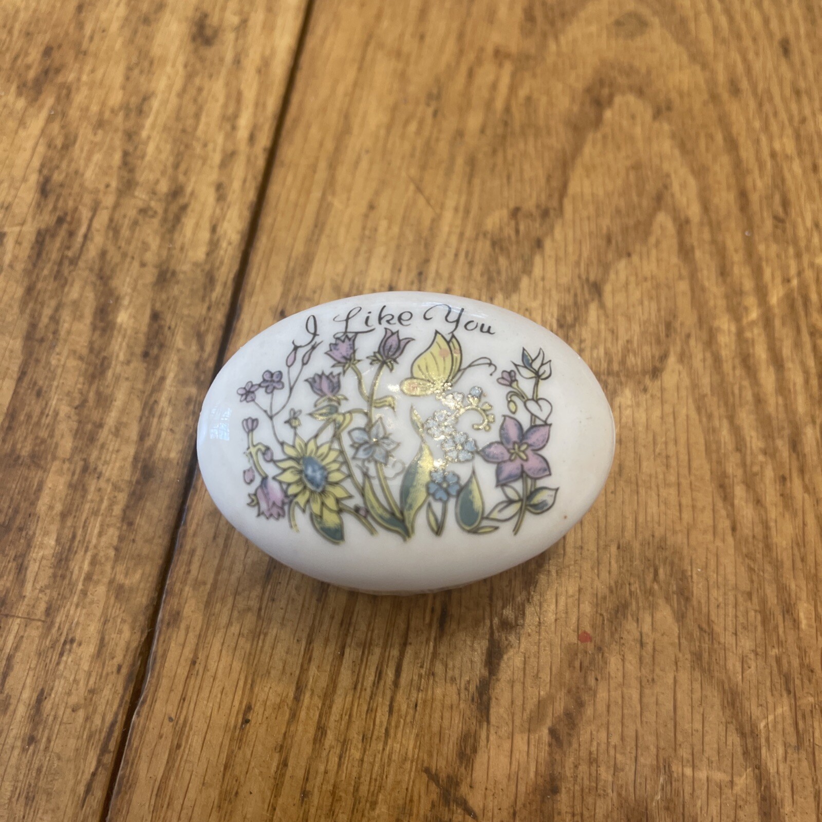 Enesco Hand-Painted Trinket Box "I Like You”