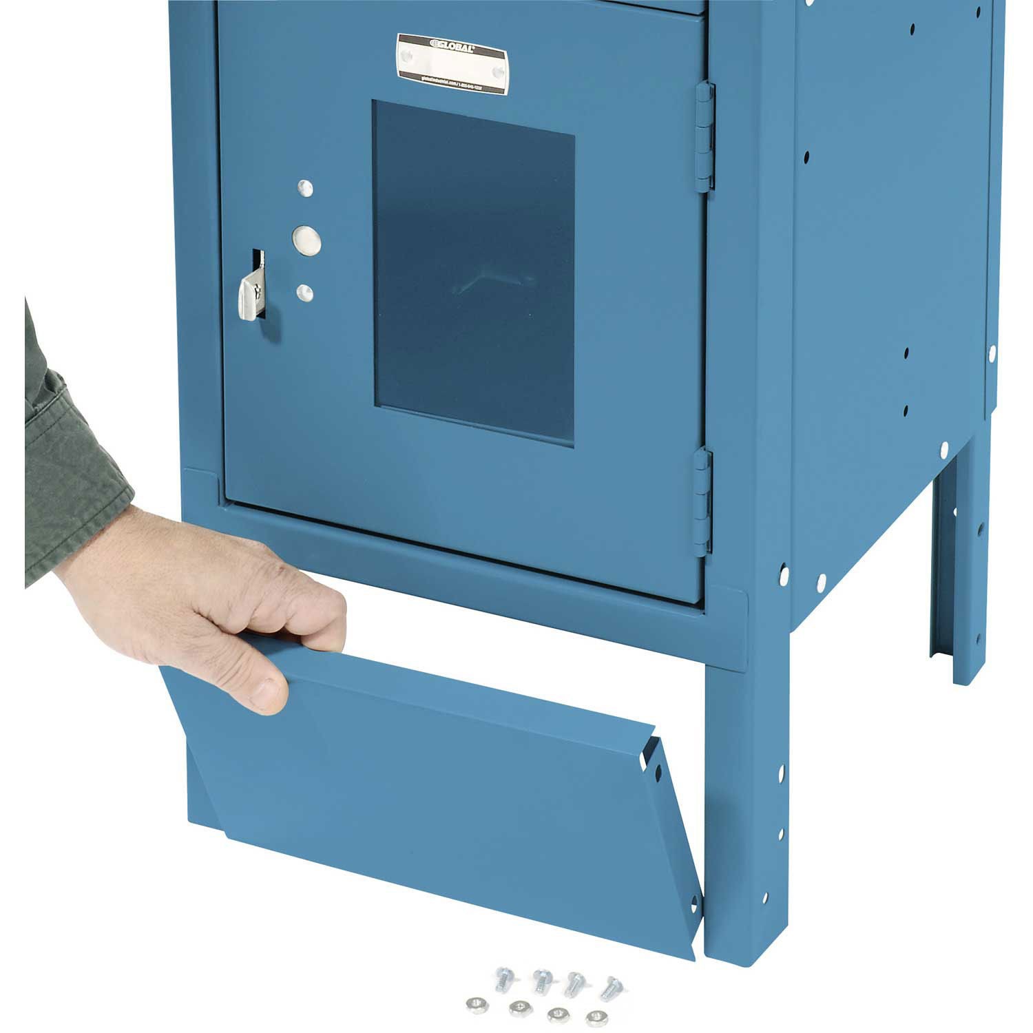 Global Industrial Front Base For 12"W X 6"H Locker Blue